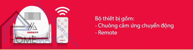 Chuông báo khách báo trộm cảm ứng chuyển động có remote 9915IR