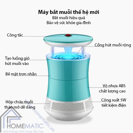 Đèn bắt muỗi Inhalant Mosquito 6 led RH1933