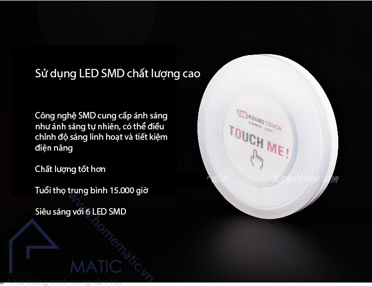 Đèn led cảm ứng chạm dimmer TOUCHME TM-YELLOW 