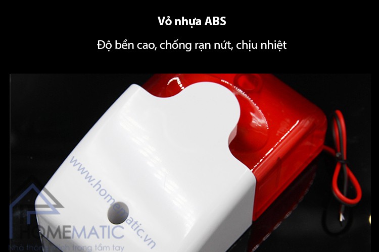 Loa báo động có dây, kiêm đèn báo hiệu điều chỉnh âm lượng JS-103