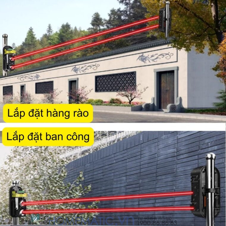 Hàng Rào Hồng Ngoại Báo động 2 Tia 100m Abt-100v2