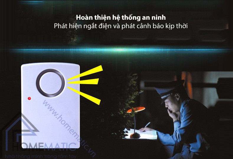 Báo động mất điện dùng pin sạc IA-02