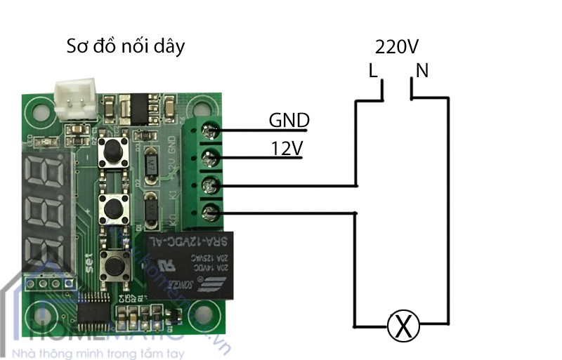 Công tắc cảm biến nhiệt độ XH-W1209 