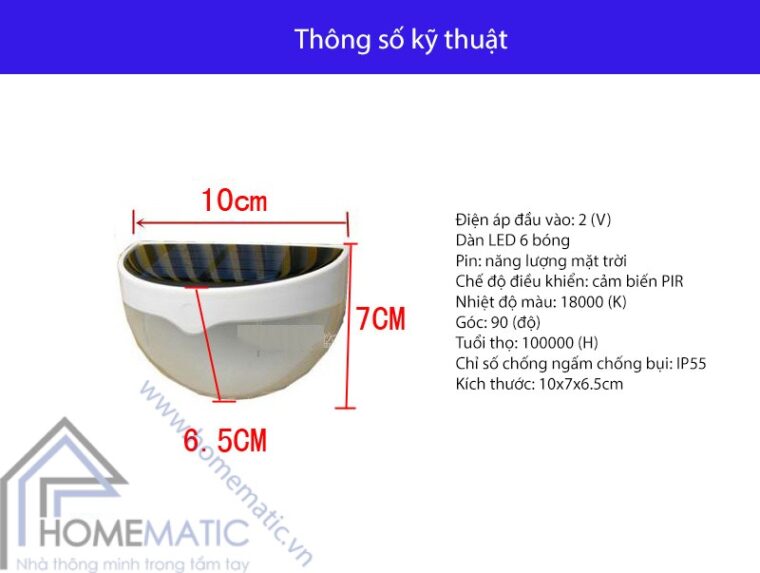 Đèn LED năng lượng mặt trời cảm biến ánh sáng XY-1809