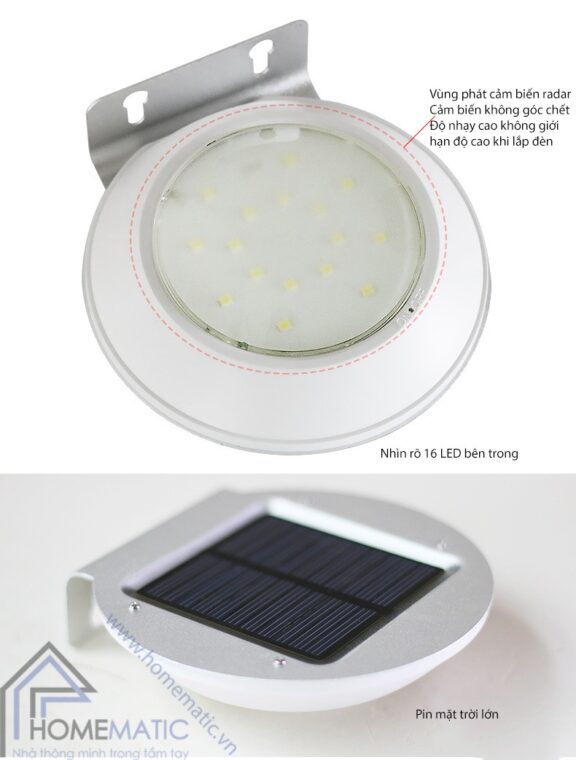 Đèn Led năng lượng mặt trời cảm biến chuyển động radar LGJ-1605