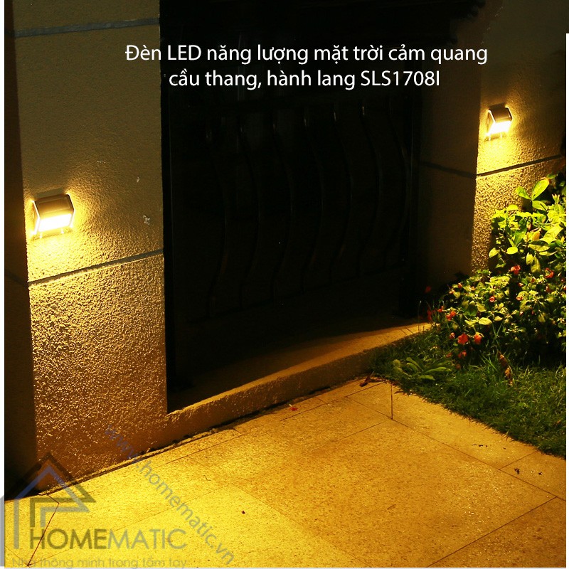 Đèn LED năng lượng mặt trời cảm quang cầu thang, hành lang SLS1708I