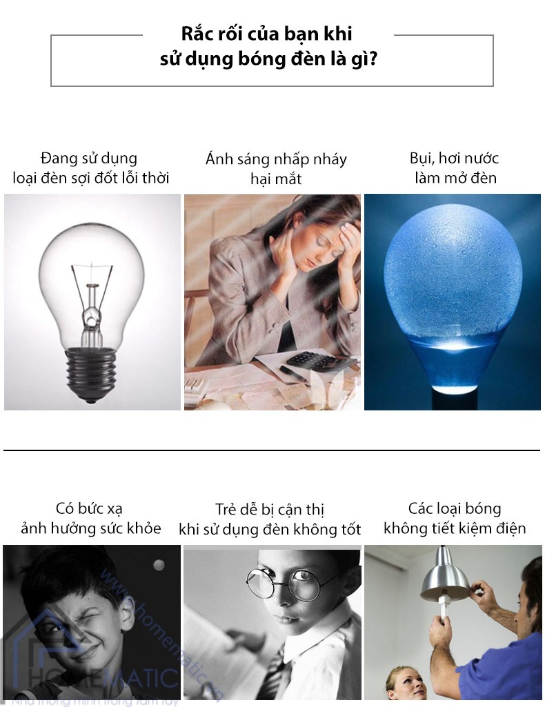 Bóng đèn LED đui xoáy lắp trần, trang trí JIA