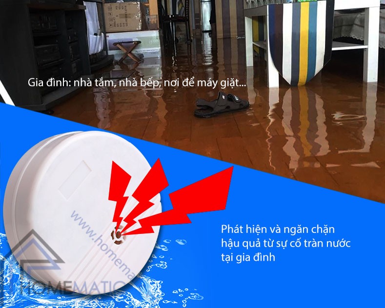 Cảm biến tràn nước có loa và đèn báo động HH-LS518B