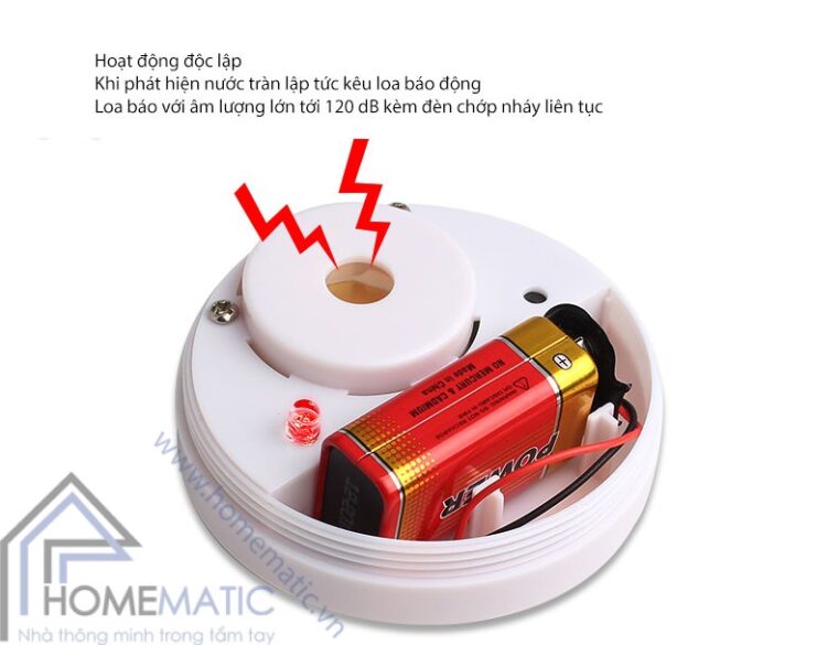 Cảm biến tràn nước có loa và đèn báo động HH-LS518B