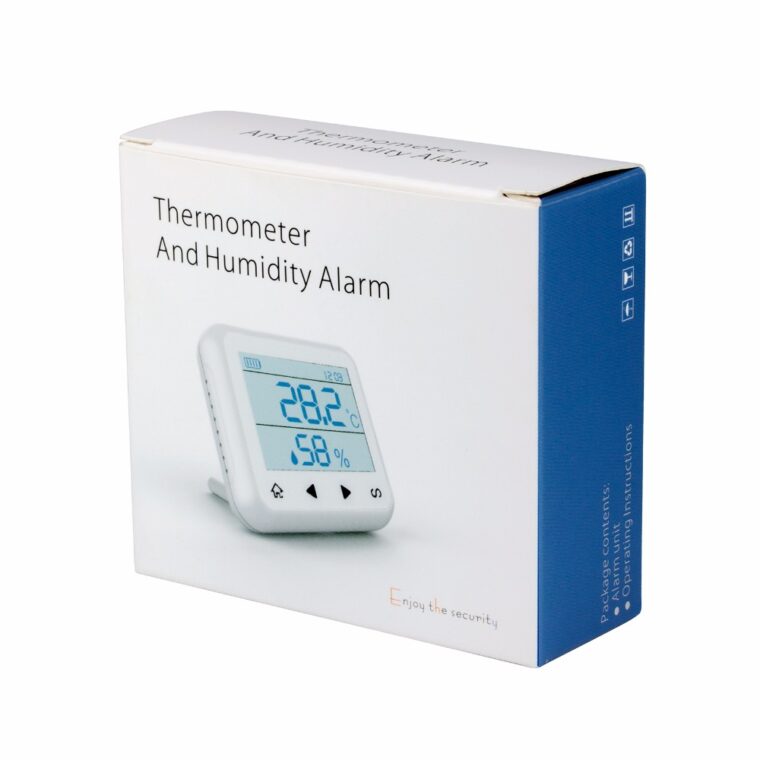 Đồng hồ kiểm soát báo động nhiệt độ, độ ẩm phát sóng 433 Mhz KERUI KR-TD32