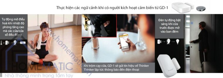 Cảm biến từ mở cửa phản hồi 2 chiều Geeklink GD-1