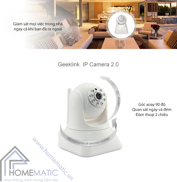 Camera IP an ninh thông minh Geeklink GC-2