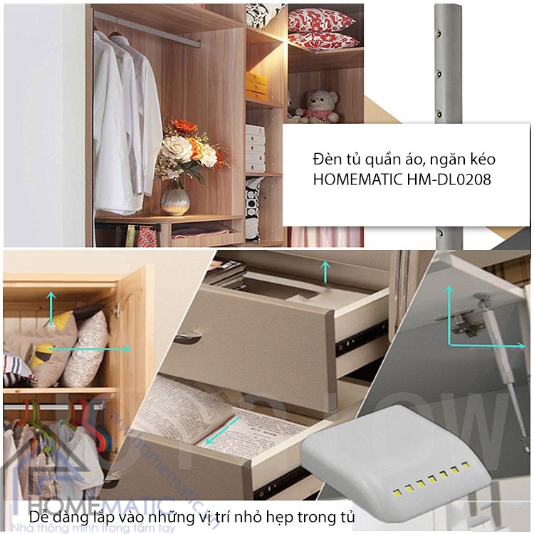 Đèn tủ quần áo, ngăn kéo HOMEMATIC HM-DL0208