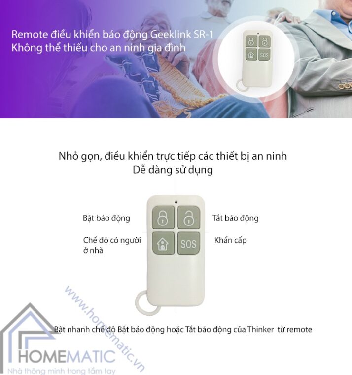 Remote điều khiển báo động Geeklink SR-1