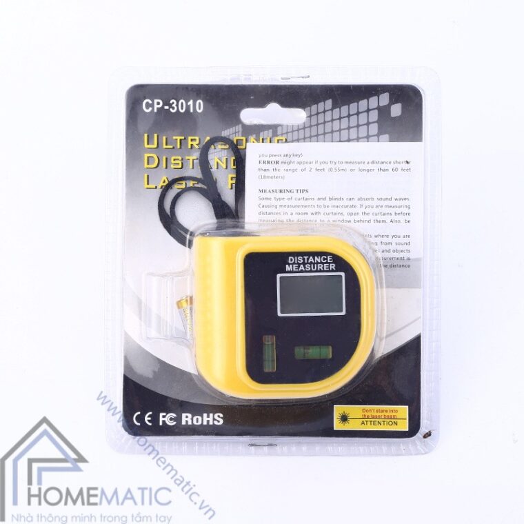 Thước đo khoảng cách bằng siêu âm kiêm nivo CP3010