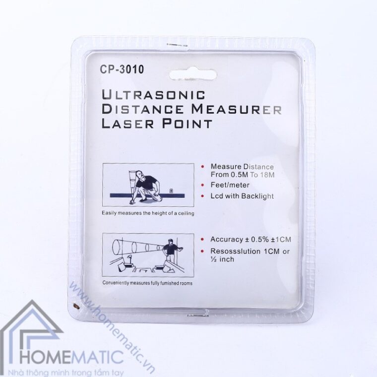 Thước đo khoảng cách bằng siêu âm kiêm nivo CP3010