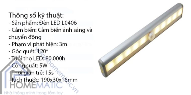 L0406 Thông số kĩ thuật