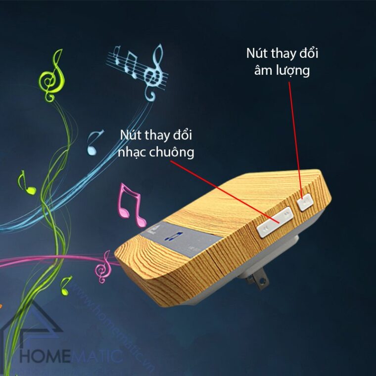 chuong hm801 nut thay doi am luong nhac chuong