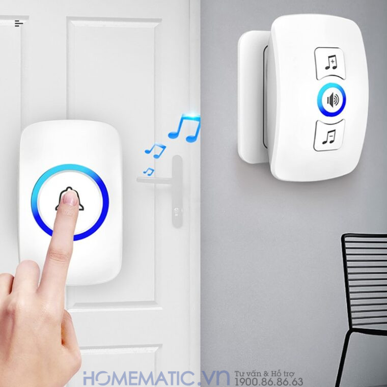 Chuông Cửa Không Dây Nút Bấm Nhỏ Kenrui Kr-m525