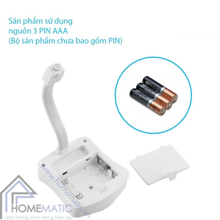 Đèn LED cảm ứng chuyển động, nhiều màu sắc phát sáng bồn cầu LB8 su dung pin