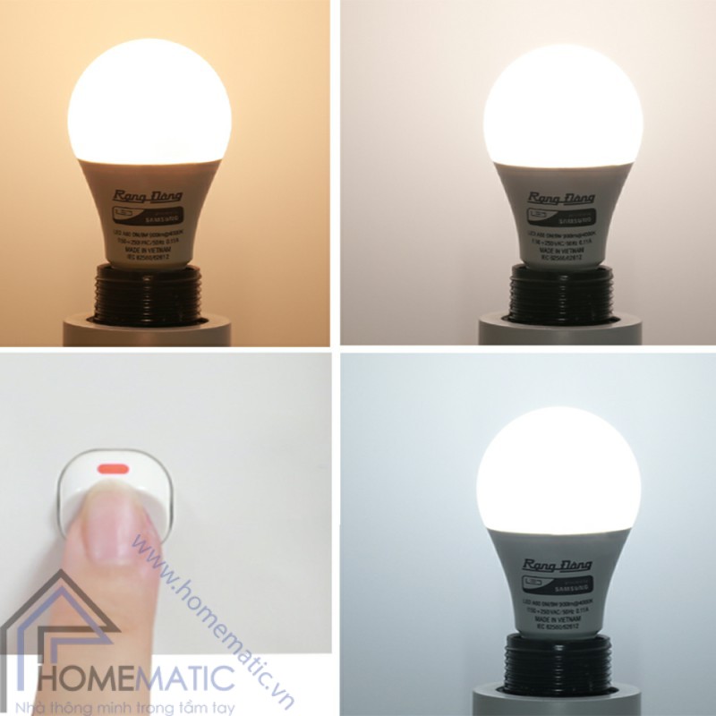 Bóng đèn led đổi 3 màu Rạng Đông giúp bạn có những ánh sáng tùy ngữ cảnh trong phòng
