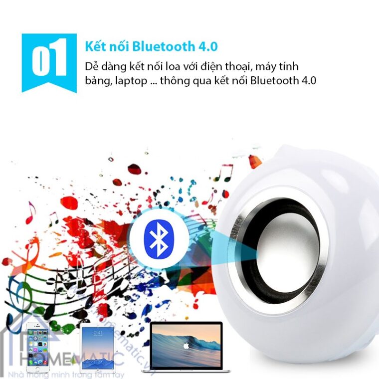 bong den + loa bluetooth ket noi bluetooth