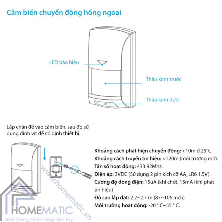 s2ckit thong so ky thuat cam bien chuyen dong