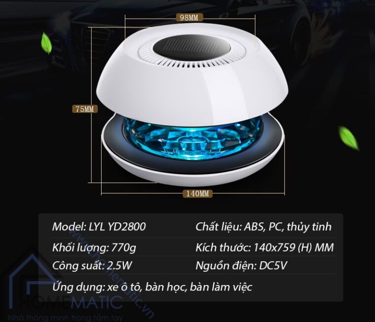 may loc khong khi yd2800 thong so ky thuat