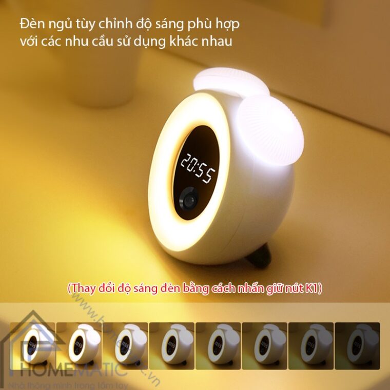 dong ho yd208 den ngu tuy chinh do sang