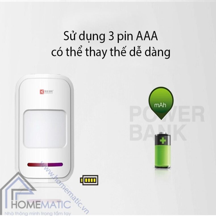 KRP819 sử dụng pin