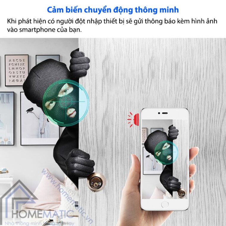 Camera Wifi Tuya HM-CK-88 cam bien chuyen dong