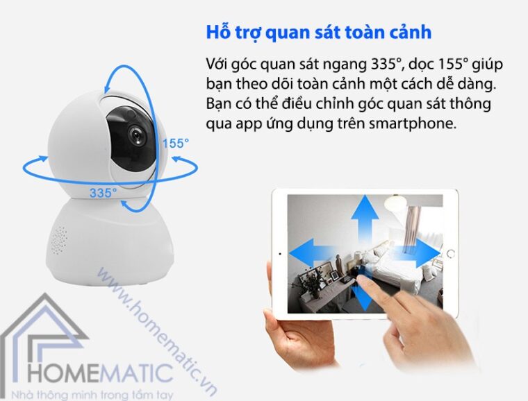 Camera Wifi Tuya HM-CK-88 quan sat toan canh