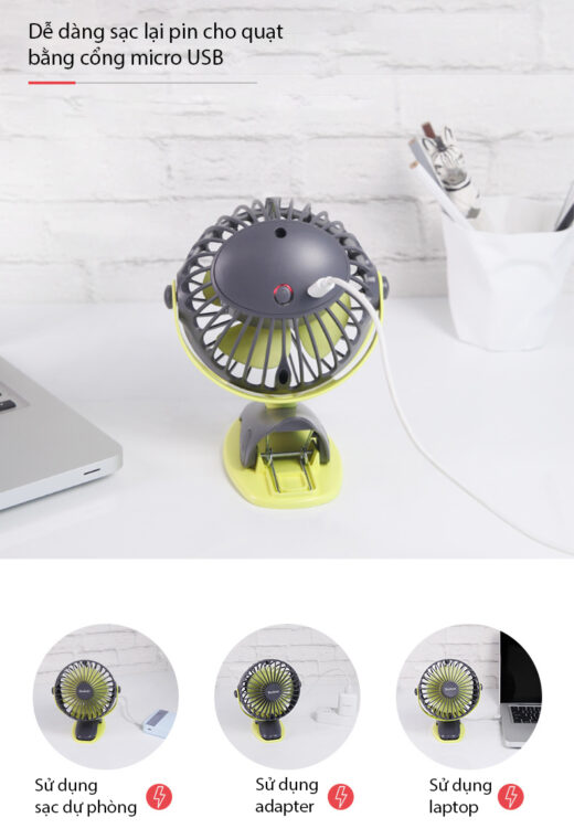 quat yoobao F04 sac bang cong microUSB