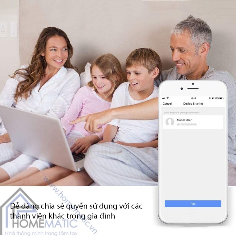 o cam tuya s126 chia se quyen su dung