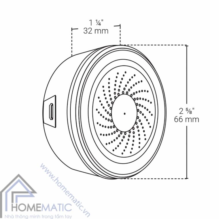 Loa HM-SA01 kich thuoc