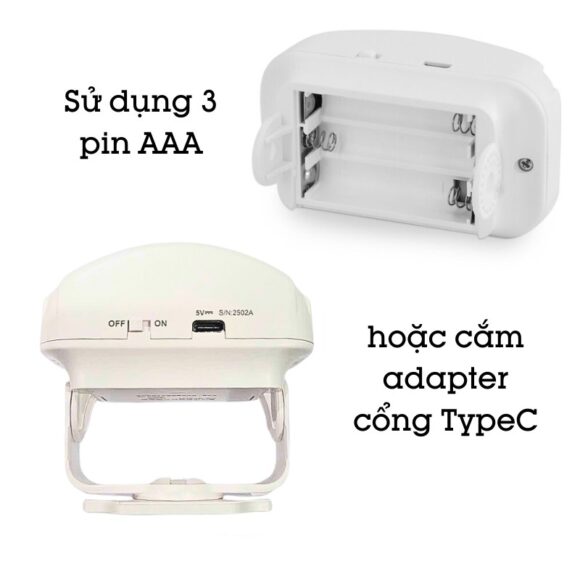 Chuông Báo Khách Không Dây Thông Minh Cacazi Ks-sf20r hỗ trợ nguồn và cổng typyc