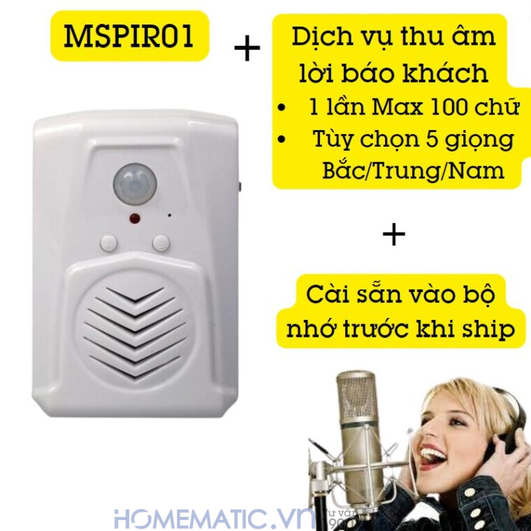 Chuông Báo Khách Phát Nhạc Hỗ Trợ Tiếng Việt Mspir01
