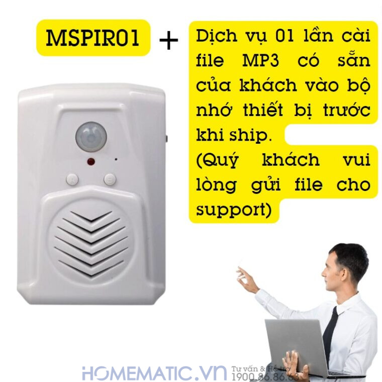 Chuông Báo Khách Phát Nhạc Hỗ Trợ Tiếng Việt Mspir01