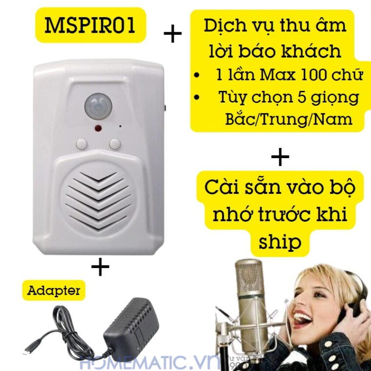 Chuông Báo Khách Phát Nhạc Hỗ Trợ Tiếng Việt Mspir01