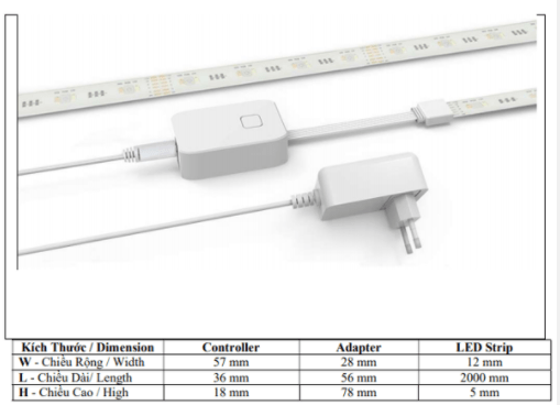 Bộ dây led wifi điện quang