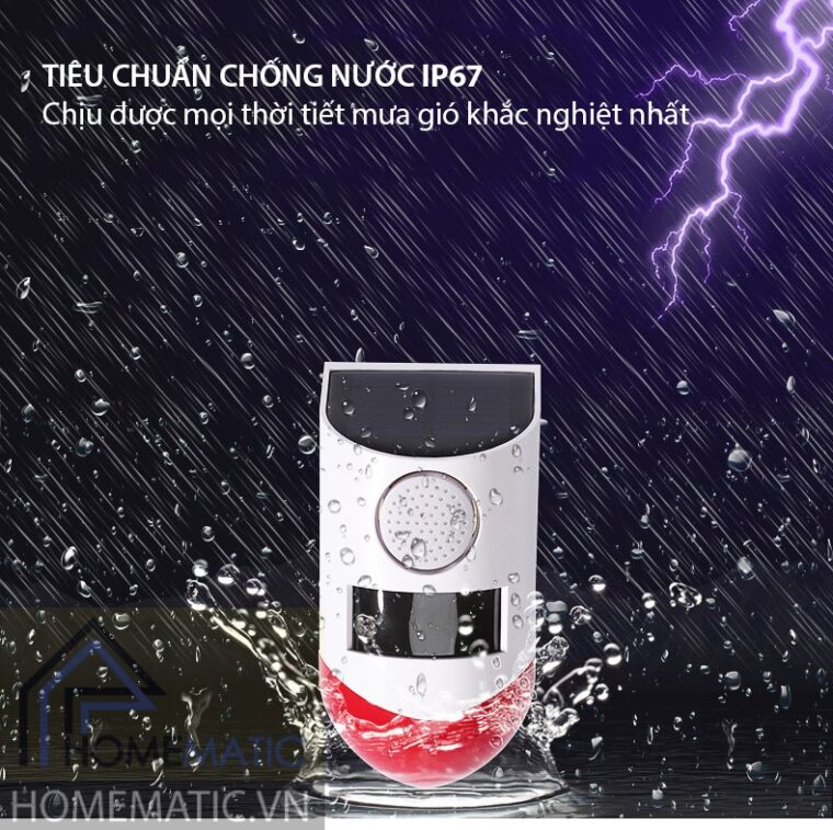 Loa báo động năng lượng mặt trời chống nước