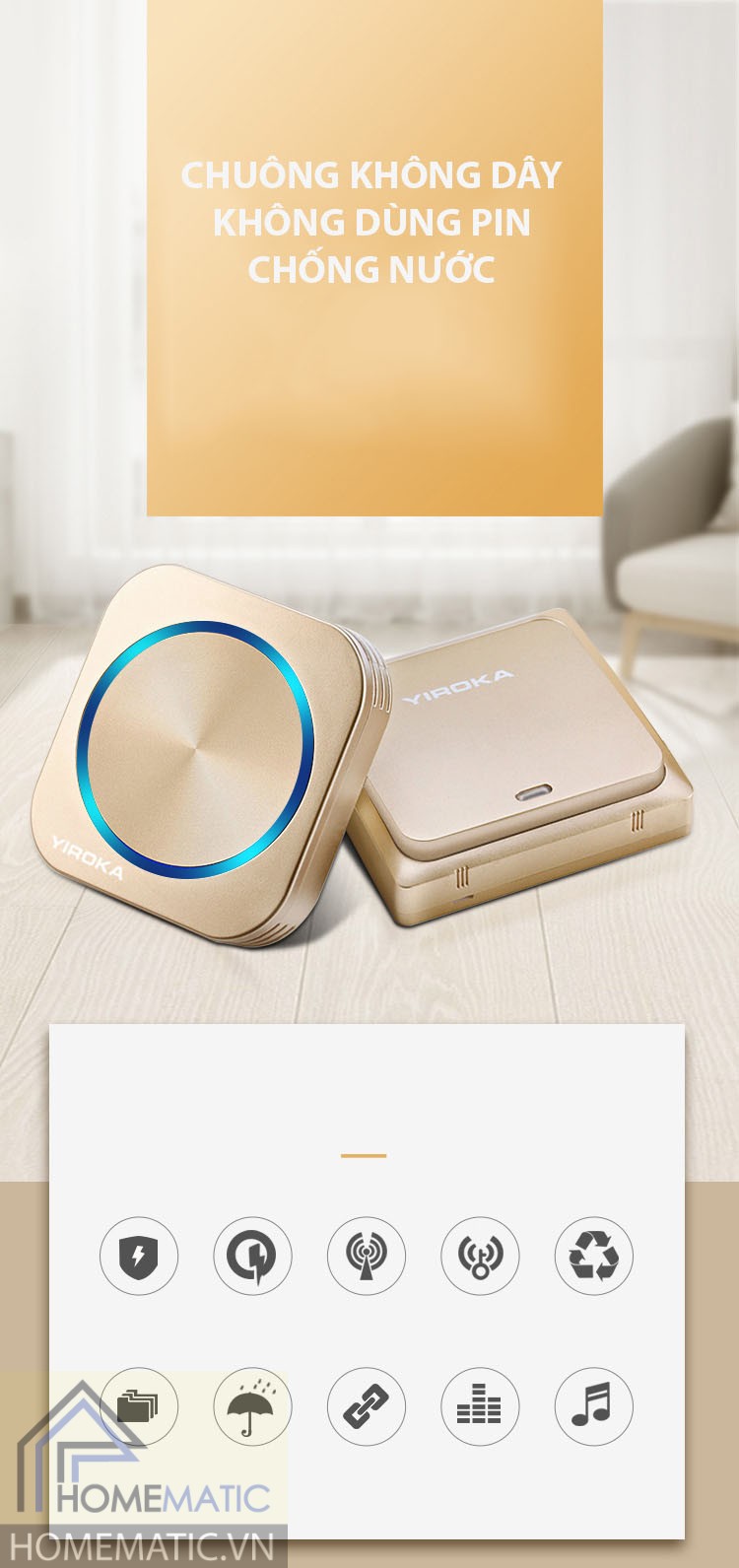 Chuong khong day khong dung pin DQ-688