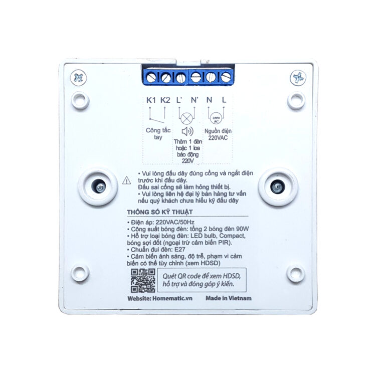 Mặt dưới Đui đèn cảm biến chuyển động công nghệ radar vi sóng Homematic ALH200