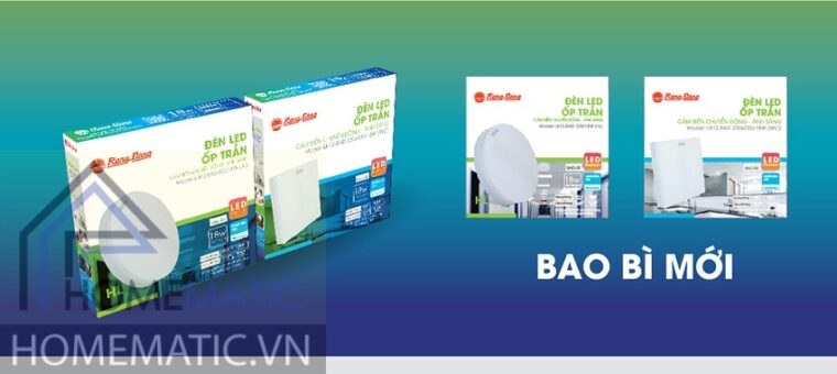 Đèn LED ốp trần cảm biển chuyển động - ánh sáng Rạng Đông