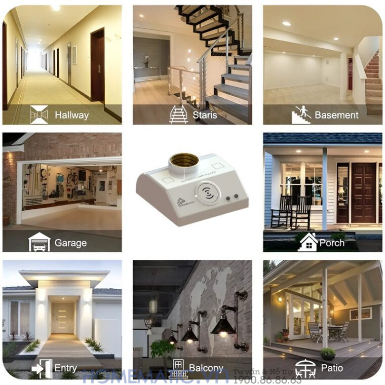 Đui đèn Cảm ứng Chuyển động Công Nghệ Radar Vi Sóng Homematic Alh200