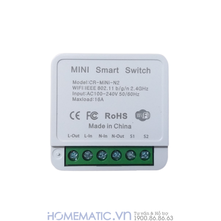Hộp Công Tắc Wifi Mini Siêu Nhỏ 16a Homematic Wdsv2