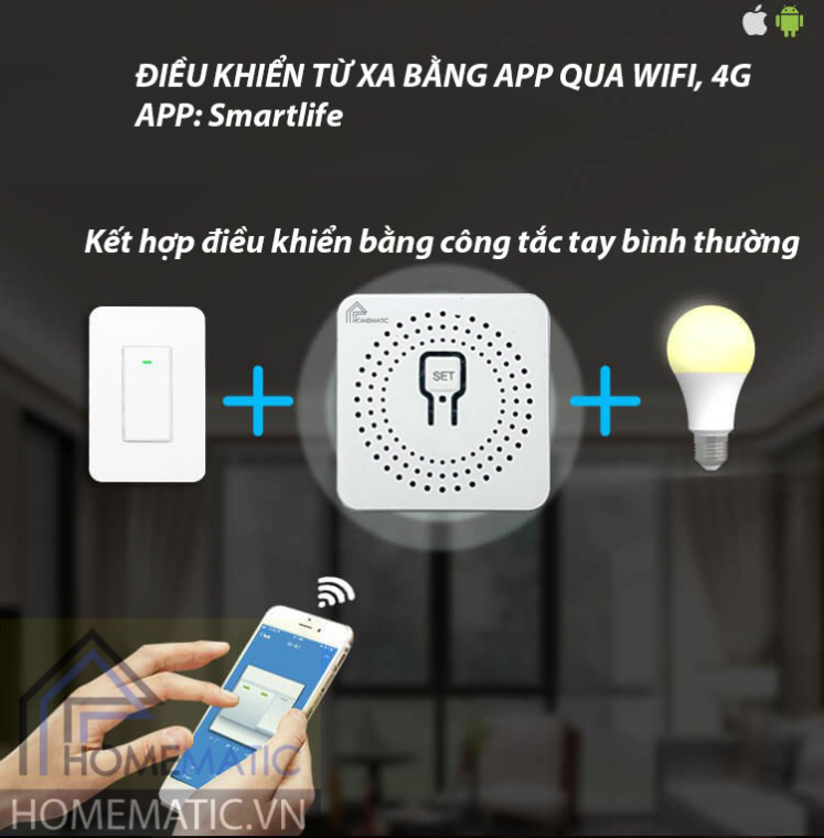 Hộp Công Tắc Wifi Mini Siêu Nhỏ 16a Homematic Wdsv2