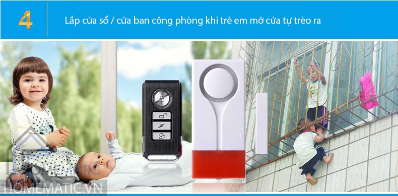 Báo động cảm biến má từ cảm biên rung có remote KS-SF18R