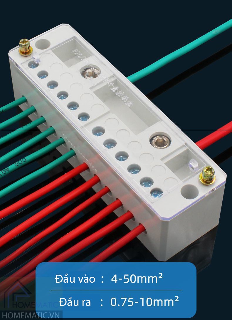 Cầu đấu chia dây điện đôi 1 chia 4-8 FJ6