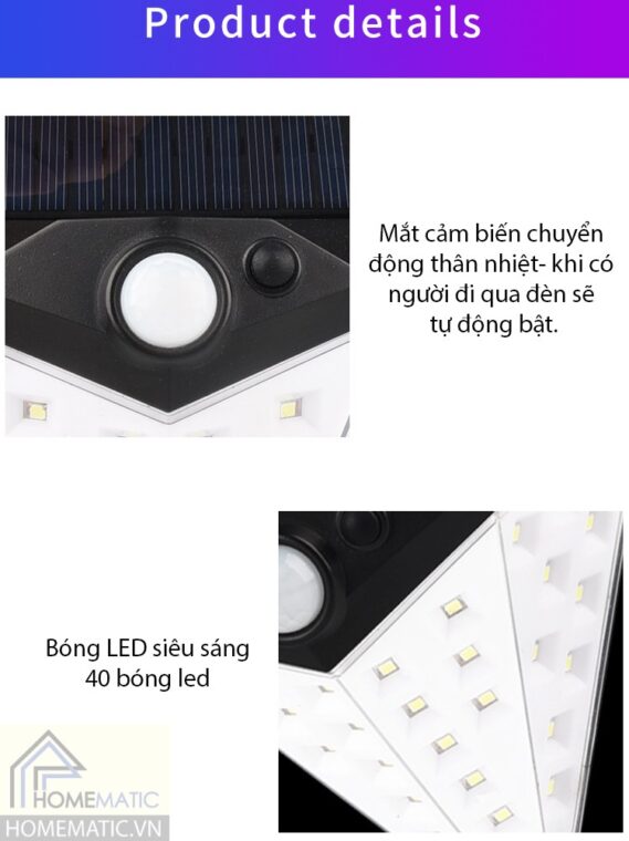 Den LEd cảm bien chuyen dong nang luong mat troi